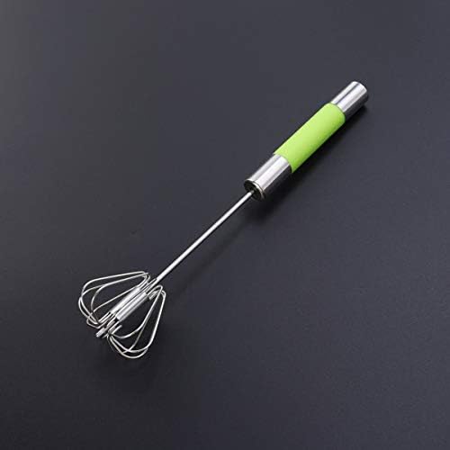Solustre Stainless Steel Push Down Whisk Salon Barber Cream Mixer Stirring Rod Hair Color Dye Mixing Tools (Green)