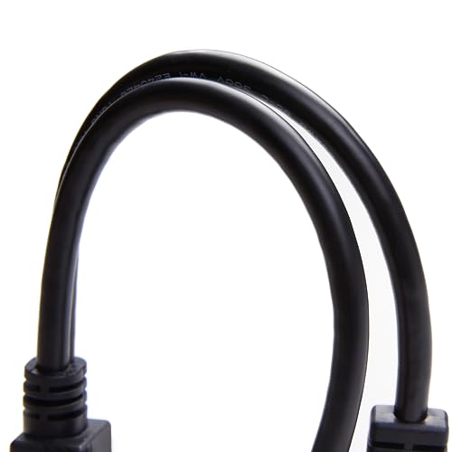 Image of Right Angle OBD2 Splitter Y Cable, bbfly-B20 OBDII 1 Male Splitter to 2 Female Extension Cable 1FT 30CM (1PACK) | 1 Male Splitter to 2 Female, 16 Pin