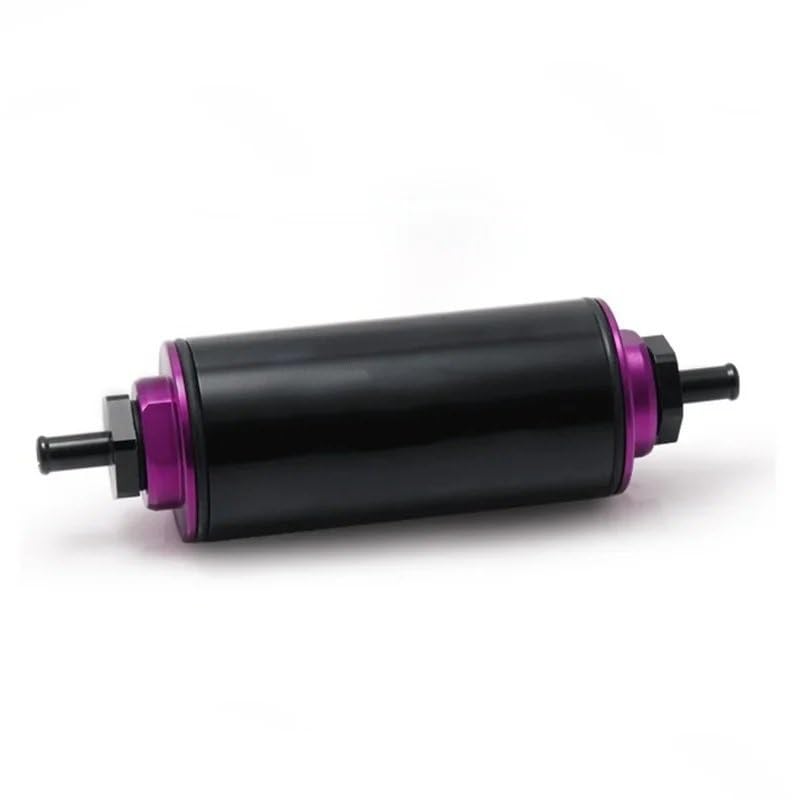 Filtro Diesel Filtro benzina in linea universale per carburante in alluminio da 100 micron 8,6 mm per bagagliaio per auto EP-OF 86 Filtro del gas(OD8.6MM BLACK)