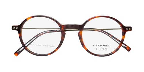Marius Morel 1880 60144m Eyeglass Frame/Glasses Handmade Acetate Round Lenses [48-22-145, tortoise] by Marius Morel 1880 - Image 2