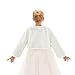Girls Faux Fur Jacket Coat Toddler Kids Dressy Cardigan Fleece Fuzzy Bolero Shrug Long Sleeve (White, 10-13 Years)