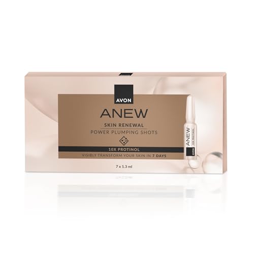 AVON Ampollas Efecto Volumen Skin Renewal Power Anew – Tratamiento Intensivo para Aumentar el Volumen y la Hidratación de la Piel - Formuladas con Protinol - Favorece el Colágeno de la Piel