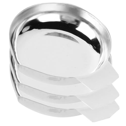 NAMOARLY 3pcs Stainless Steel Scale Trays for Electronic Weighing Measuring Pans for Jewelry Kitchen and Cake Shops Stackable Design with Pointed Spout for Easy Pouring