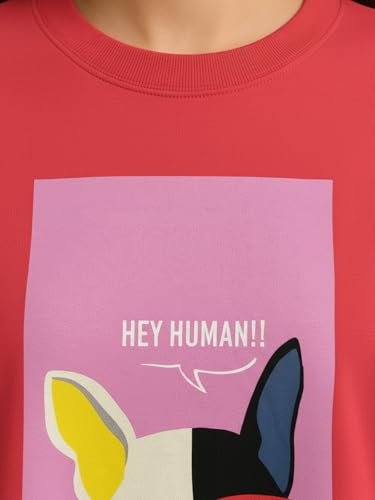 Image of HELLCAT Beige Printed Loose Fit Crew-Neck Crop T-Shirt for Women