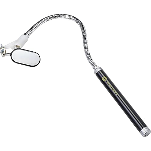 Mayhew 17954 Inspektionsspiegel – 8,9 Cm Durchmesser, Glas, Mit Teleskopgriff (20-94 Cm), Für Auto & Wartung