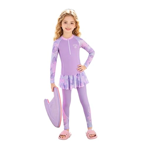 Maillots bain fermeture éclair partielle enfants Jhaoyu avec ensemble natation anti-abrasion