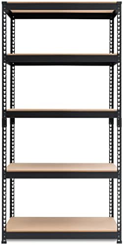 HOMEDANT Heavy Duty Garage Storage 5-Tier Adjustable Metal Shelving Unit Utility Rack Shelves Organization Multipurpose Shelf for Shed Warehouse Basement Pantry 35.9" W x 18.2" D x 71.3" H 1 Pack