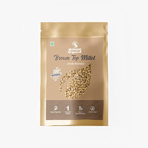 Shathabdhi Organics Brown Top Millet (Chotti Kangni/Andu Korralu/Korale) - 100% Whole Grain (Unpolished), Rich in Antioxidants, 100% more Fibre (Healthy Digestion), Gluten-Free, Healthy Alternative 500gm (B0B5H6KVP9) Amazon Price History, Amazon Price Tracker