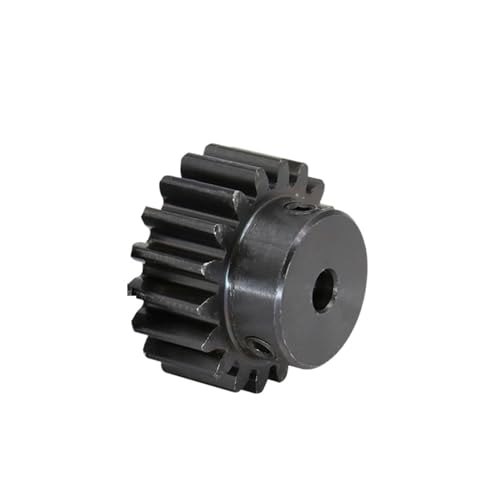 Bevel Gear Pinion Hardware Mechanical 1pcs Spur Gear 1.5M-17T/18T Teeth Thickness 12mm Blackening Carbon Steel Metal Gears for Transmission(6.35mm-1.5M17T)