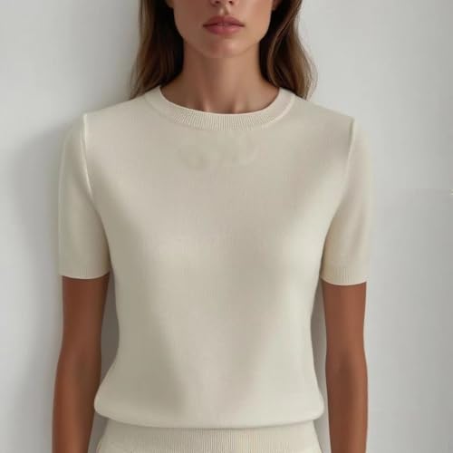Image of Women's 100% Australian Wool Short Sleeve Base Layer Pullover T Shirt, Lightweight, Casual, Outdoor Travel Style