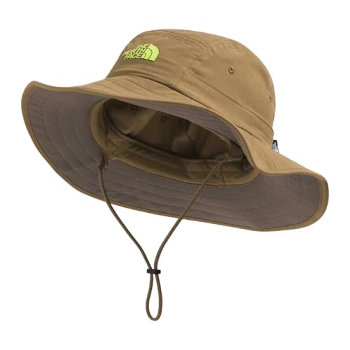 The North Face Kids' Class V Brimmer - Lightweight Summer Bucket Hat, UPF 40+ Protection, Adjustable Chin Strap, Cedar Logo Weather Topo Phantom Print, Large