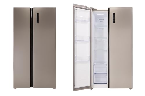 Respekta nevera congelador lado a lado en plata AC178IX-18 / H:178 cm, L:91 cm/Compartimento frigorífico de 331 L/Congelador de 174 L/Tecnología No Frost integrada