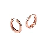 ARSIS フープピアス つけっぱなし 18金 金属アレルギー対応 レディース 錆びないピアス フープ リングピアス シンプル デイリー オフィス 通勤 プレゼント 女性 ジュエリー 18k 人気 両耳用 ギフトBOX付き ローズゴールド色