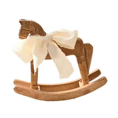Figura de Caballito Balancín de Madera 15x6.5x19 cm miniatura 7