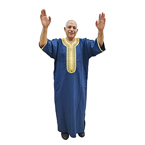 Djellaba marroquí de hombre para casa y túnica cómoda para eventos de verano