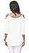 Shirts for Women Cold Shoulder 3/4 Sleeve Cutout Arm Tops Sexy Going Out Casual Y2k Cute Blouse Tops for Daily,L,White
