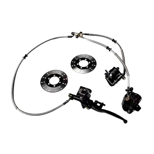 Sharplace Kit de Disque et étrier de Frein Hydraulique Double Disque Avant Gauche pour Karting