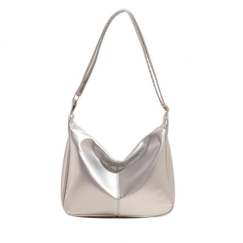 Image of GRPKSSIB PU Leather Shoulder Bags Hobo Crossbody Bag Casual Tote Handbags Women's Crescent Purse with Adjustable Strap