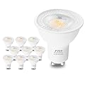 FTL 10-Pack GU10 LED Bulbs Dimmable 6W 600LM Spotlight 3000K Warm White, 60W Halogen Replacement, Dimmable 40 Degree Track Light Bulbs for Recessed Ceiling Lighting