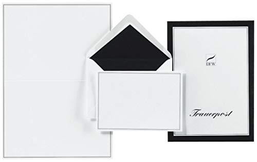 Preisvergleich Produktbild Briefpapiermappe Trauerpost - 5 Kuverts / 5 Briefbögen A4