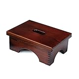ECROCY Wooden Bedside Step Stool Indoor & Outdoor Mobility Step Stool- 16.5 Inches x 11.8 Inches x...