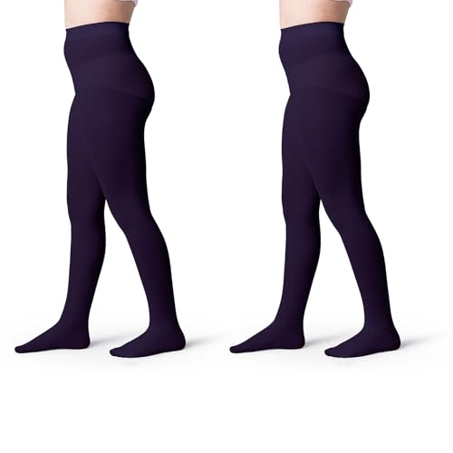 Silky Toes Girls' Opaque Microfiber Tights or Pairs Black