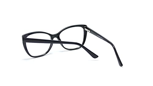 Óculos Armação Gatinho Feminino Com Lentes Sem Grau A-19 (Preto)