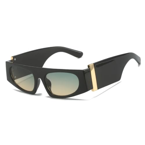 Lunettes de soleil rectangulaires pour femme style plat dégradé hip-hop