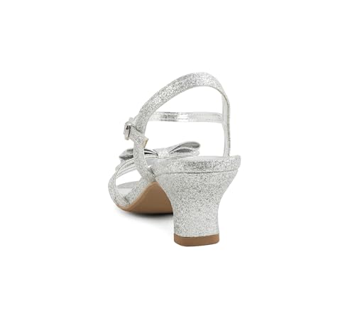 Image of Soda Girly-2 Children's Girl's Open Toe Slingback Block High Heel Sandals