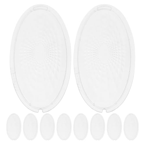 DIYEAH 5 Pairs Range Hood Light Shade Replacements - Kitchen Range Hood Accessories Light Lens Covers Lamp Covering Plate Lampshade Parts for Kitchen 4.87X2.52X0.08