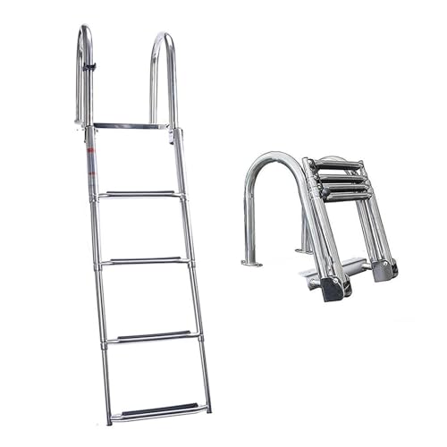 Escalera retractil para piscina con pasamanos XLTFUC miniatura 1