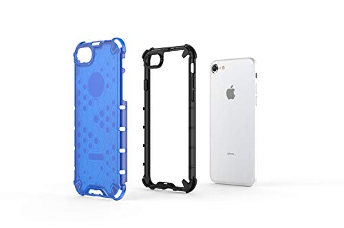 Image of Glasgow Back Case Cover Compatible with Apple iPhone 7 (Honeycomb Pattern) - Black
