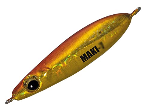 メジャークラフト ルアー マキジグ マイクロ ライトゲーム専用ブレード 3g レッドゴールド(ケイムラ) MAKI-MIC 1枚目