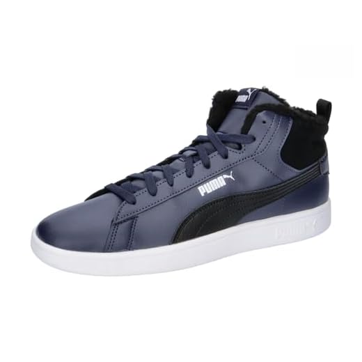 PUMA Puma Smash 3.0 Mid Wtr, Zapatillas Unisex adulto, Puma Azul Marino Puma Negro Puma Blanco, 44 EU