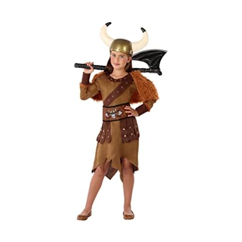 Disfraz Vikinga Atosa niña marrón 3-4 años Cover