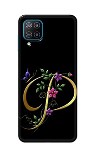 Image of Printed Hard Back Cover Case for Samsung Galaxy F12 Back Cover (Alphabet P) -1803