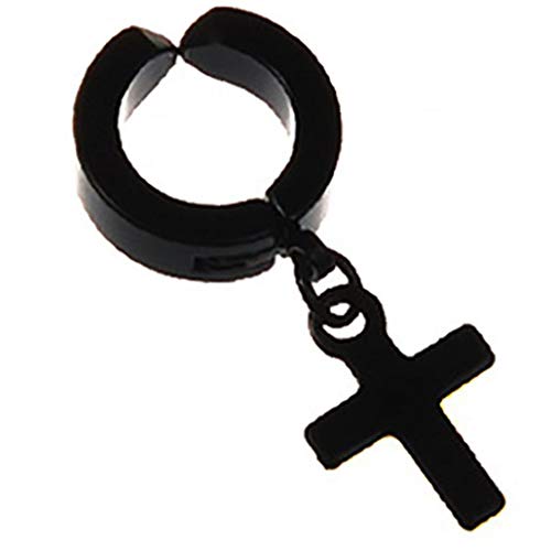 Beito Pendiente De Acero Inoxidable 1pc del Oído Pendiente De Clip Cruz Punk Cruza Falso Joyería Pendientes De La Perforación del Cuerpo
