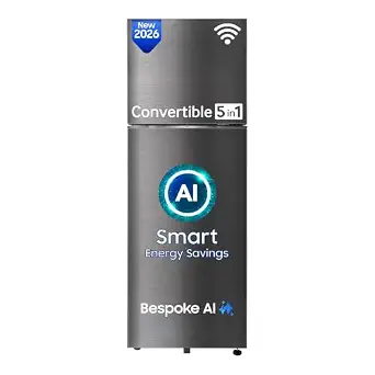 Samsung 467 L, 3 Star, Convertible 5-in-1, Digital Inverter, Frost Free Double Door, Bespoke AI WiFi Refrigerator (RT80H51C3KHL, Luxe Black, 2026 Model): Home & Kitchen