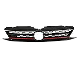 YLT AUTO Front Cover Upper Bumper Grille Replacement Shroud VW Front Honeycomb Air Intake with Red...