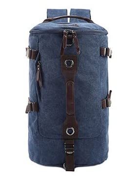 Mochila Petate-Mochila Bolsa Tela Cremallera ideal como Equipaje de Mano 45x28x28 para Viajes Cortos, Escapadas Como Fin de Semana a la Montaña, Camping, Senderismo o Ideal Para Moto.(azul)