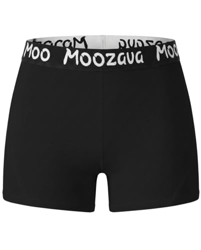 Moozava Volleyball Shorts Womens - 3'/5'/8' Compression Spandex Shorts for Women Biker Workout Yoga Athletic Running Black M