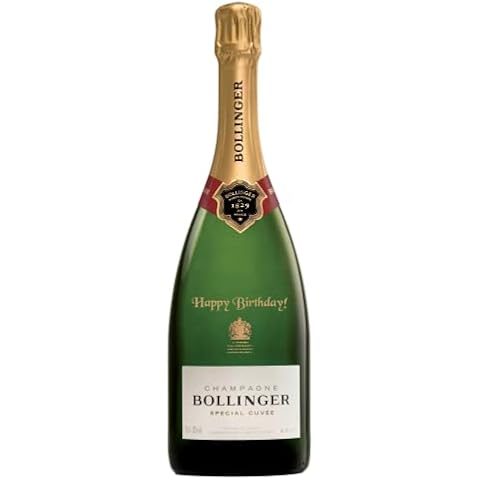 Bollinger Special Cuvee Champagne 75cl - Happy Birthday Engraved Cover