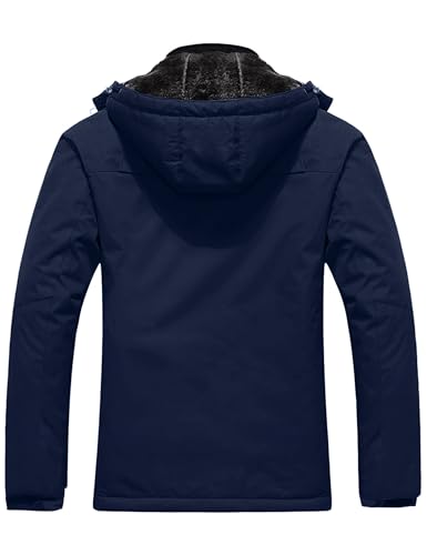 Image of Wantdo Men's Mountain Waterproof Ski Jacket Windproof Rain Jacket Winter Warm Hooded Coat