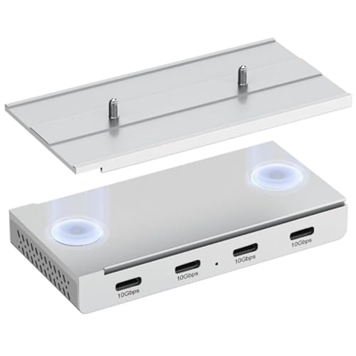Concentrador USB-C Magnético de 10 Gbps con 4 Puertos de Datos USB 3.2 Gen2 para Escritorios 5