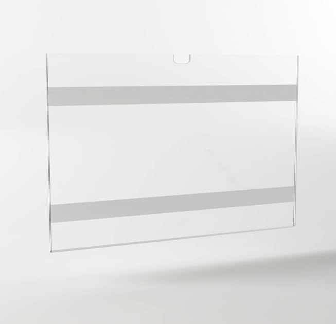 Funda de Metacrilato DIN A4 Horizontal con Bi-Adhesivo – Soporte de Pared Transparente para Carteles, Información, Promociones y Listas de Precios