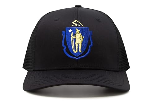 Image of International Tie State Hat for Men and Women, Adjustable Snapback Trucker Baseball Cap with Embroidered Patch