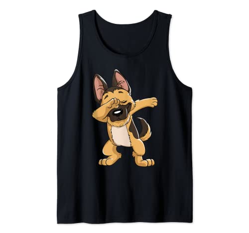 Dabbing German Shepherd Dog Lover Gifts Boys Kids Dab Dance Camiseta sin Mangas