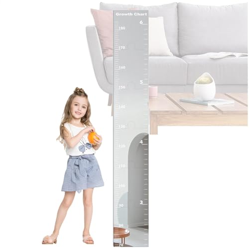 Tableau de croissance puzzle précis et miroir de mesure de hauteur pour tout-petits - 2
