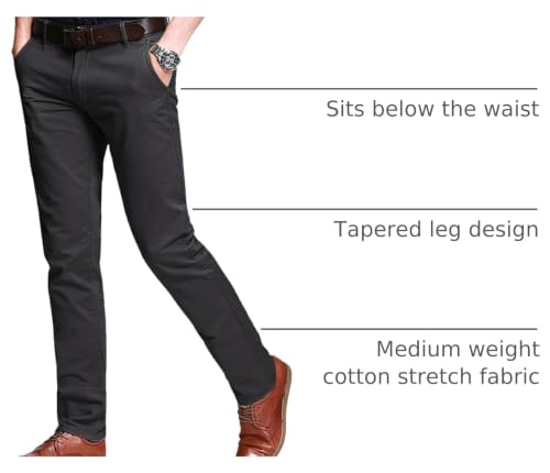 Image of Match Men's Regular Fit Comfort Stretch Casual Chino Pants