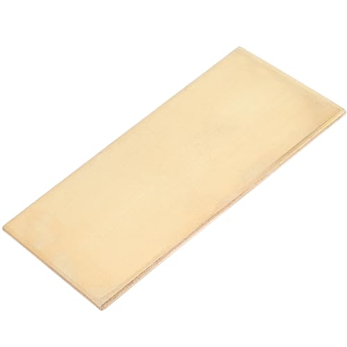 SOFPLATE 1Pc Brass Sheet Metal 3mm Thick Brass Plate 4 x 2 Inch / 5 x 10cm Unplated Solid Copper Stock Material Flat Bar for Industrial Use Stamping Building Decoration Crafts Model Repair DIY Project